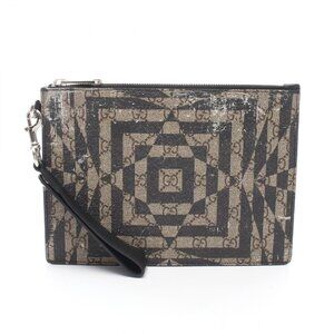 Gucci GG Kaleido Beige Shoulder Bag Clutch Canvas Leather